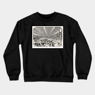 Lincoln's second inaugural ball Washington Patent  Office 1865 Crewneck Sweatshirt